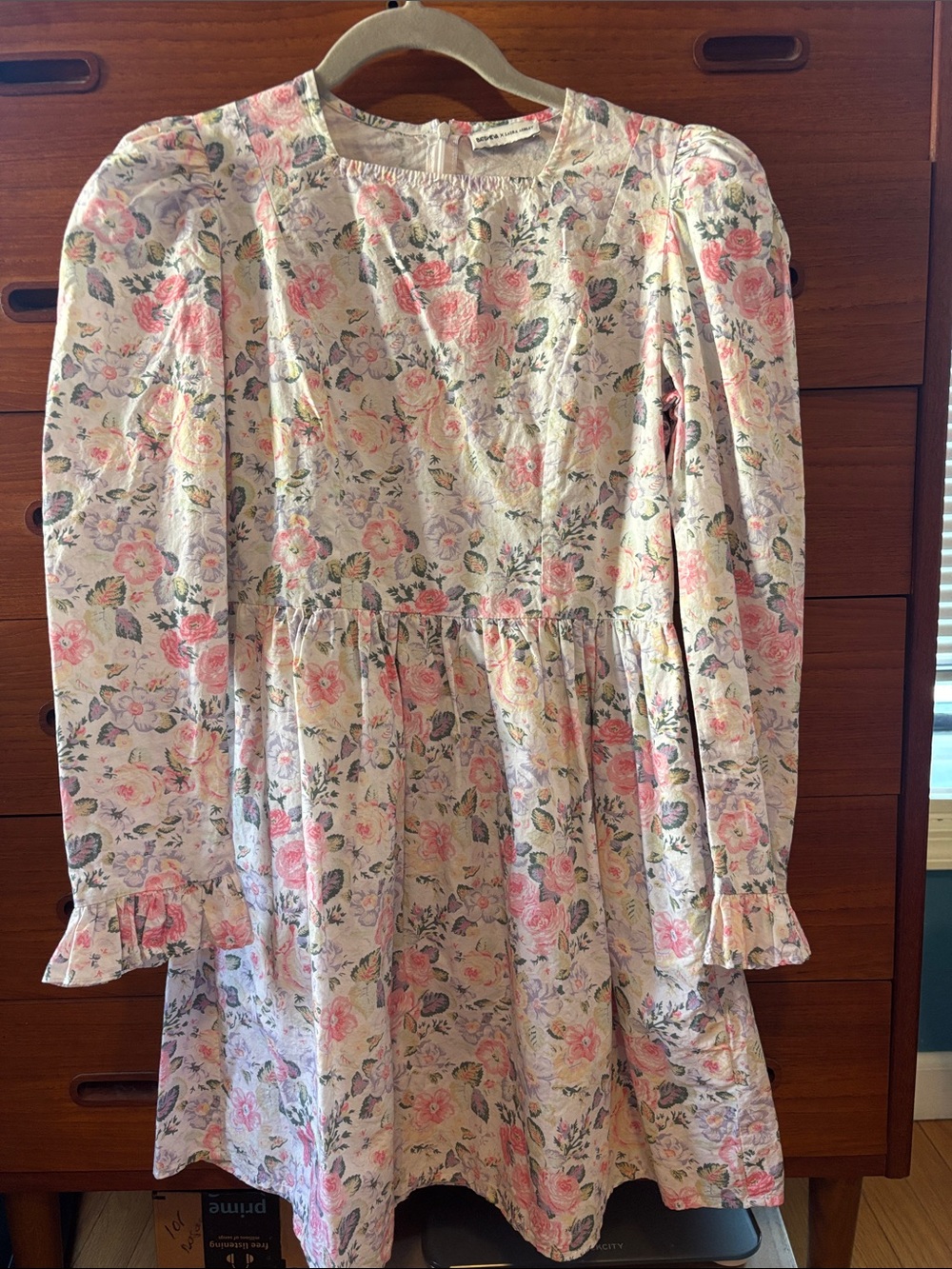 Batsheva x Laura Ashley White Flower Print Dress Size 4
